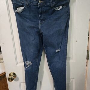 Women's Levi Blue Distressed Jeans